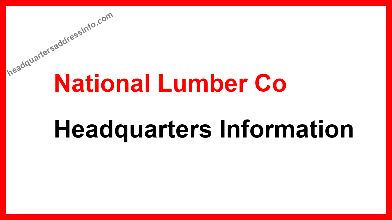 National Lumber Co Headquarters