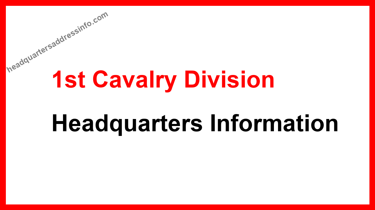 1st Cavalry Division Headquarters