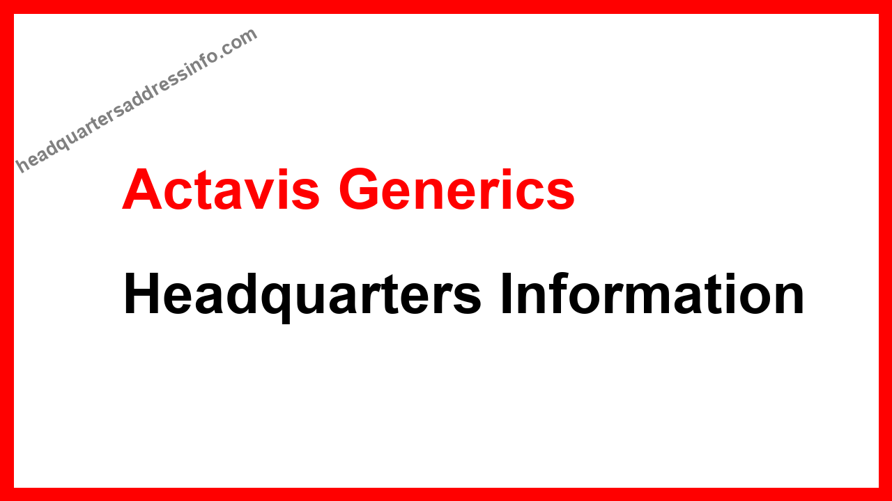 Actavis Generics Headquarters