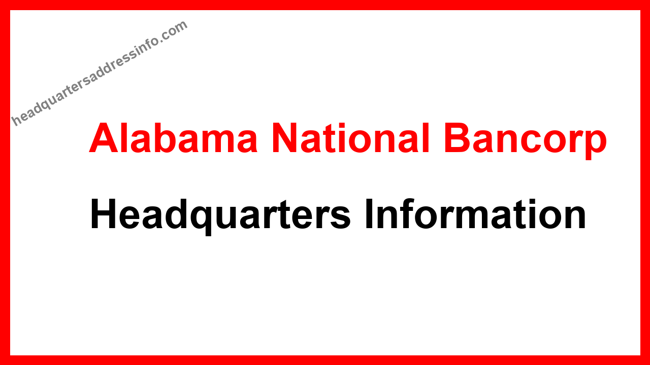 Alabama National Bancorp Headquarters