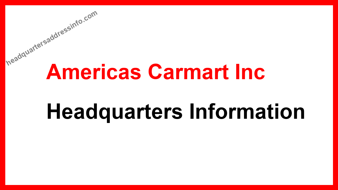 Americas Carmart Inc Headquarters