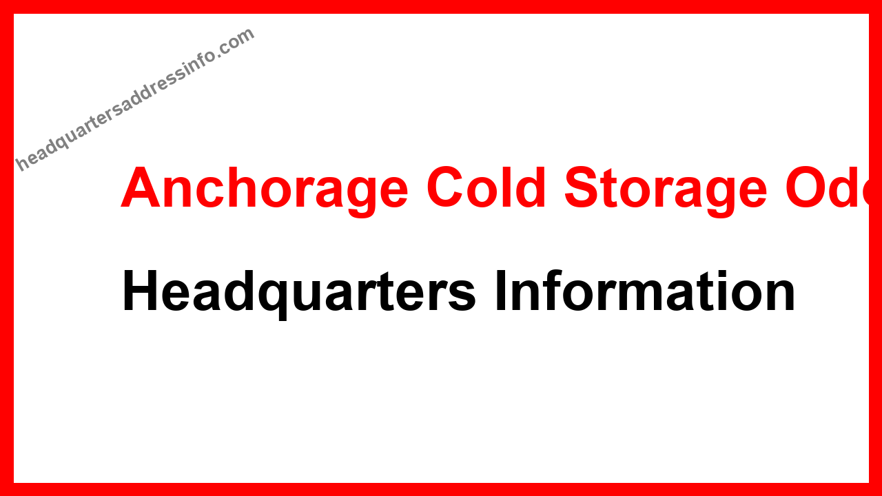 Anchorage Cold Storage Odom Co Headquarters