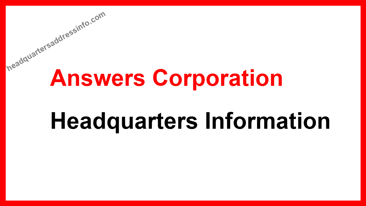 Answers Corporation Headquarters