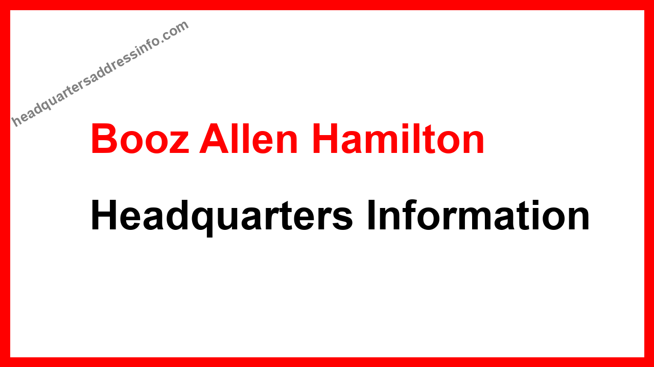 Booz Allen Hamilton Headquarters