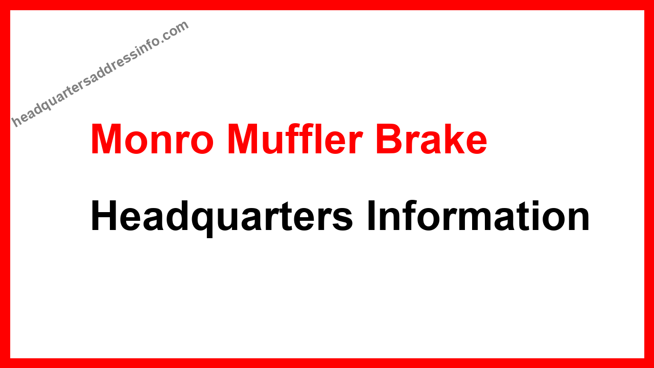 Monro Muffler Brake Headquarters