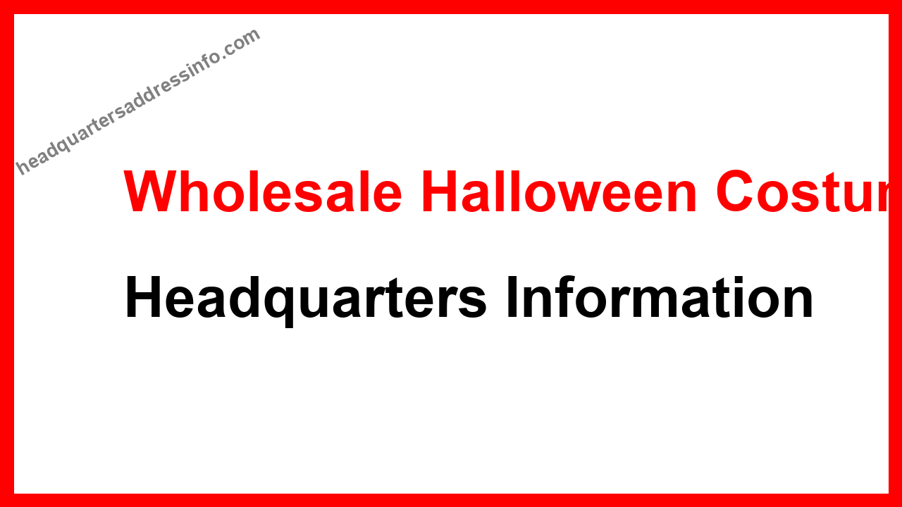 Wholesale Halloween Costumes Headquarters